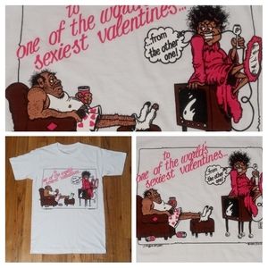 vintage 80s Sexy Valentine Day funny t shirt 50/50